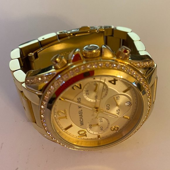 MICHAEL KORS Gold Tone Blair Glitz Watch - Picture 2 of 5